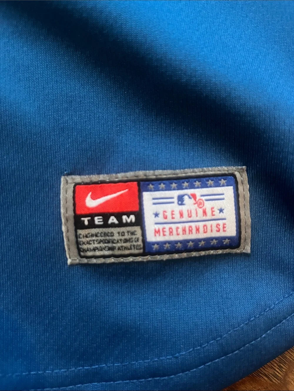 Nike LA Dodgers Royal Blue Button Jersey with White Accents